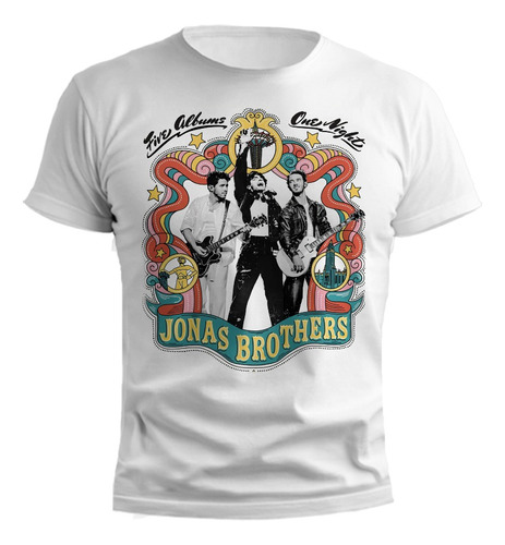 Remera Jonas Brothers One Night 5 Albums Tour Diseños