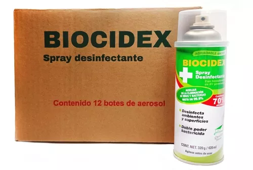 Spray Desinfectante al 70% Biocidex 320 g – Damaco