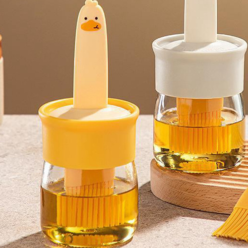 Lindo Tarro De Aceite De Vidrio Para El Hogar Con Silicona,