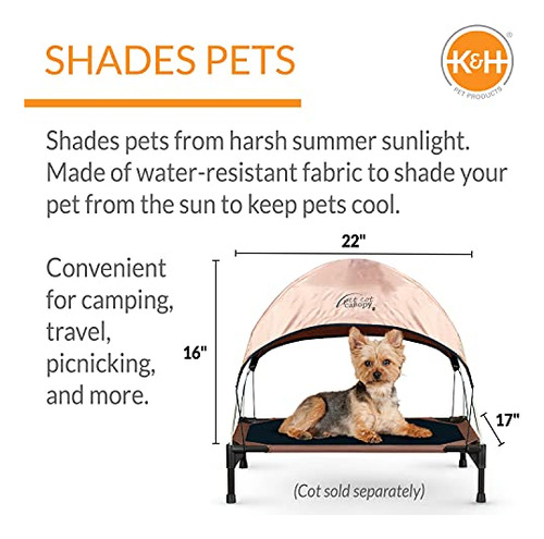 Toldo Para Cuna Para Mascotas, Color Tostado, Pequeño