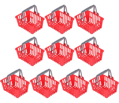 Toddmomy 10pcs Canastas De Compras De Casa De Muñecas Mini C