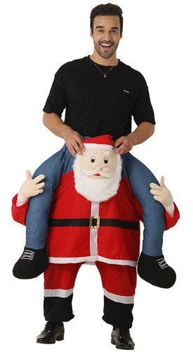 Disfraz De Papá Noel Para Adulto, Trajes Navideños Divertidos A Cuestas Para Hombre