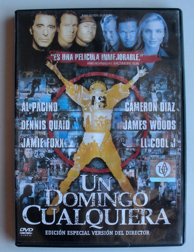 Dvd - Un Domingo Cualquiera - Oliver Stone - Insert - 2 Dvds