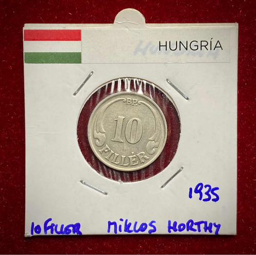 Moneda 10 Filler Hungria 1935 Km 507