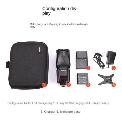 Flash P/ Canon C/ Bateria Sl3 Sl2 T100 T7 T5i T7i Triopo R1