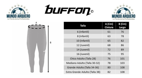 Imagen 2 de 5 de Nueva Linea De Pantalon Pants Para Portero Modelo Buffon Champion - Envio Gratis - Mundo Arquero