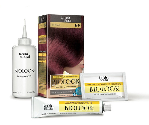 Biolook Tintura Permanente Kit Completo Tan Natural