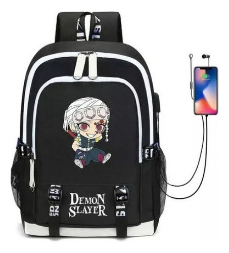 Zmshop Bolsas Escolares Impermeables Demon Slayer Con Puerto Color Uzui Tengen