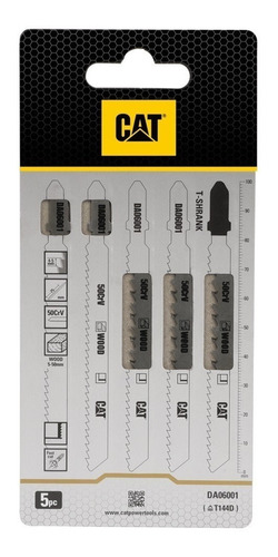 Hoja Sierra Caladora Madera 75mm 6tpi Corte Rápido Cat 5pzas