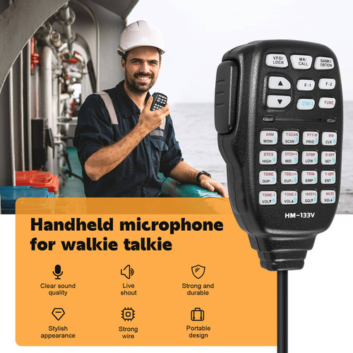 Micrófono Hm-133 Micrófono De Hombro Portátil Para Radio Ic-