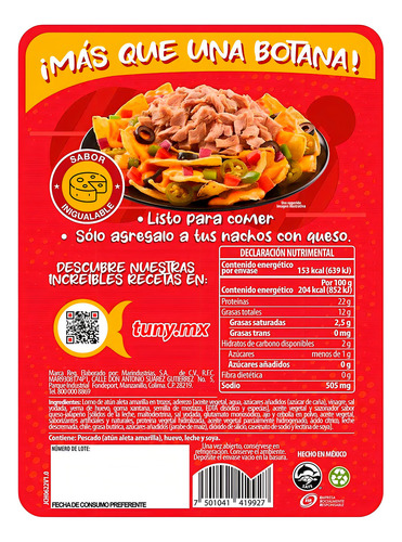 Atun Tuny Pouch Nacho Cheese 75g