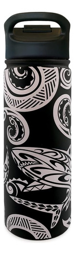 Vaso Estilo Isla Hawaiana, 18,6 Oz. 550 Ml (tiburón Tribal -