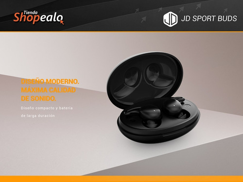 Imagen 3 de 8 de Auricular Inalámbrico Bluetooth In Ear Jd Sport Buds Negro-*