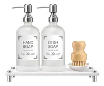 Comprar Set De Dispensador De Jabón De Cocina, Dispensador De Vidrio
