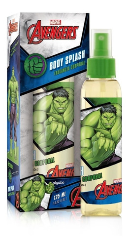 Marvel Comics Body Splash Para Niños Avengers Hulk 125 Ml
