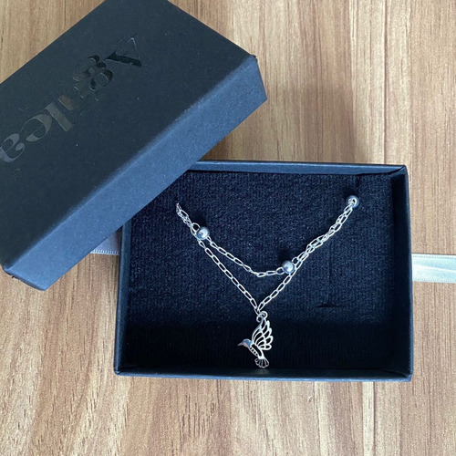 Pulsera Tobillera De Plata 925 Mujer Bolitas Colibrí Agálea