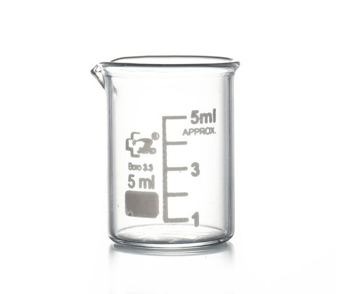 Vaso De Precipitado 5ml Vidrio Boro 3.3 Graduado *inlabs*