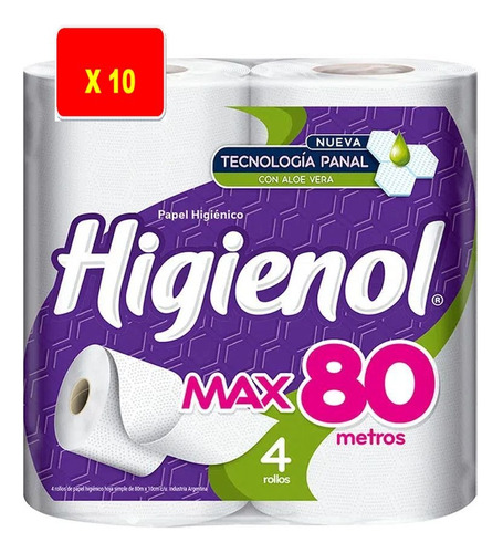 Papel Higiénico Nuevo Higienol Max Manzanilla 80 m - Bulto