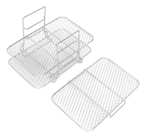 Freidora De Acero Inoxidable, 3 Estantes Apilables