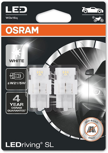 Imagem 9 de 9 de Par Lâmpada Led T20 W21 5w Osram Ledriving 6000k W3x16q 7515