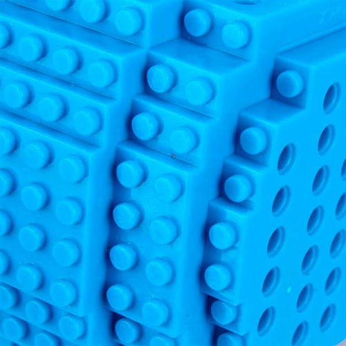 Imagen 5 de 7 de Taza Con Bloques Parar Armar Azul