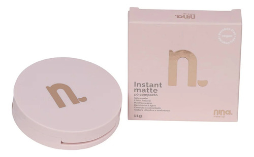 Base de maquiagem Nina Make up Pó Compacto Instant Matte - Nina Makeup - 11g