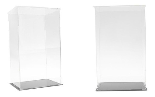 2pcs Caja De Exhibición De Acrílico Transparente Cubo A Prue