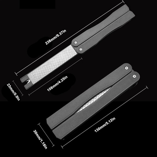 Afilador De Cuchillos De Bolsillo Plegable Diamondes Cuchill