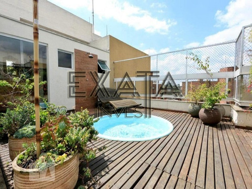 Imagem 2 de 18 de Cobertura Duplex No Panamby, Com 237,46m² De Área Útil, 3 Vagas,3 Dormitórios (sendo 2 Suítes), 2 Banheiros Sala De Estar, Sala Com Lareira Escritório, Cozinha Varanda. - Cb00114 - 70450719