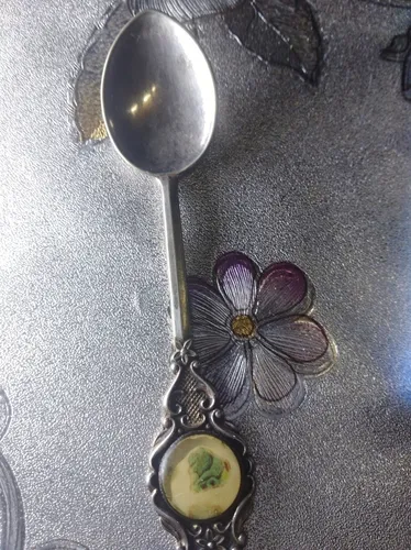 Antiguo Candelabro Ronson Juno Y Cucharita Australiana Plata (Usado)