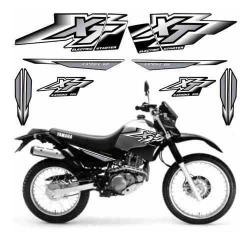 Kit Adesivos Yamaha Xt225 2000 Grafite 00739 Cor ADESIVO GRAFITE XT225