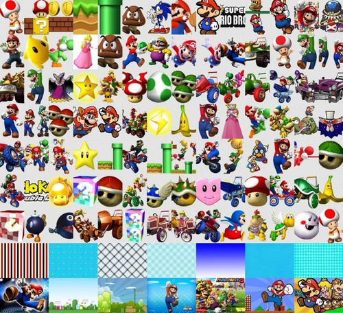 Kit Imprimible Mario Bros Fiesta 3x1