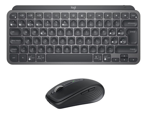 Combo Logitech Teclado Mx Keys Mini + Mouse Mx Anywhere 3 Teclado Negro