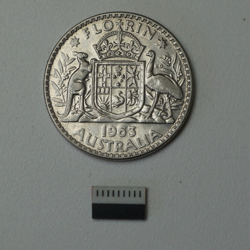 Florin - 1963 - Australia - Moneda De Plata 50%