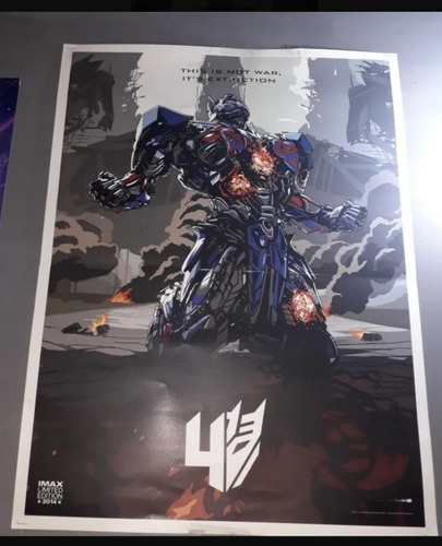 Poster Edición Imax Transformers 4 Era De La Extinción 60x45