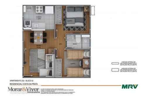 Imagem 6 de 14 de Apartamento Para Venda Em São José Dos Pinhais, Afonso Pena, 2 Dormitórios, 1 Banheiro, 1 Vaga - Sjp5990_1-1297083