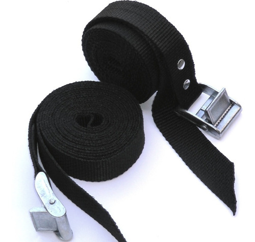 Imagen 3 de 6 de 2 Cintas Amarre 5m Correa Hebilla Atar Equipaje Surf Kayak - Remaches De Acero - Hay Stock