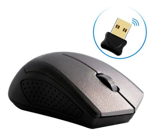 Mouse Sem Fio Óptico Usb 3.0 Para Pc/notebook Cor Cinza