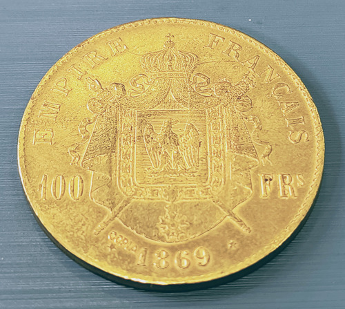 Cópia Moeda Rara 100 Francos Império Francês Napoleão (Usado)