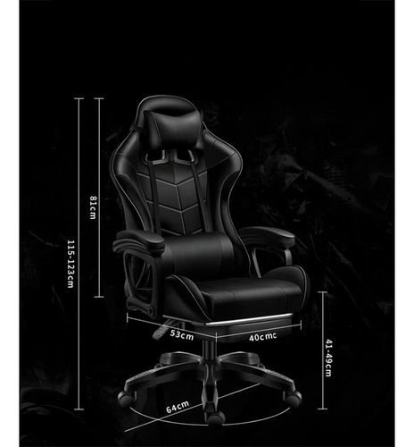 Silla Gamer Led Rgb Con Control Reclinable Masaje Posabrazos