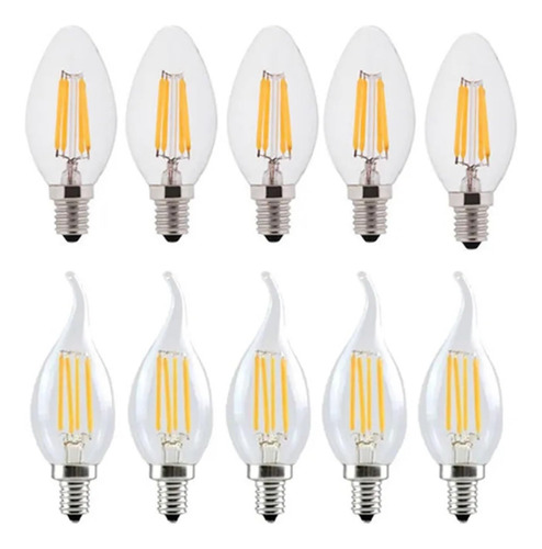 Bombilla Led Filamento Luz Vela Edison Retro Antiguo Estilo