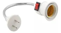 Comprar Socket Foco Flexible Con Enchufe Plano  Swich De Encendido