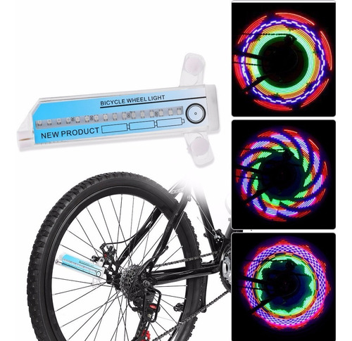 Coloridos 16 Led Ciclo Bicicleta Bicicleta Llanta Luces Led 