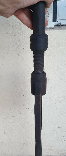 Antigua Herramienta Hierro Fundición Terraja Rosca 123 Cm (Usado)