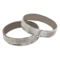 Comprar Par De Alianzas Plata Facetadas Compromiso Casamiento (1028)