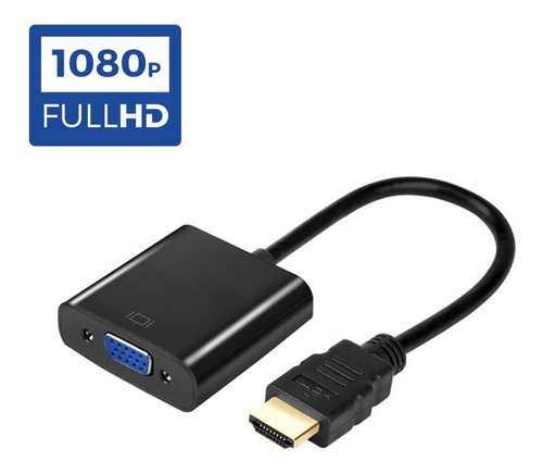 Imagen 2 de 7 de Adaptador Conversor Hdmi Vga Full Hd 1080p Laptop Tablet Pc