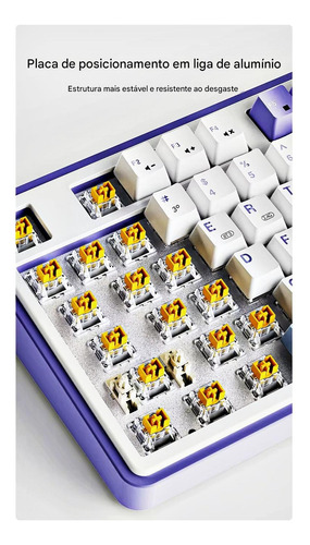 Teclado Mecânico Switch Magnético Ajazz Ak870 8k Com Fio New Preto Cinza