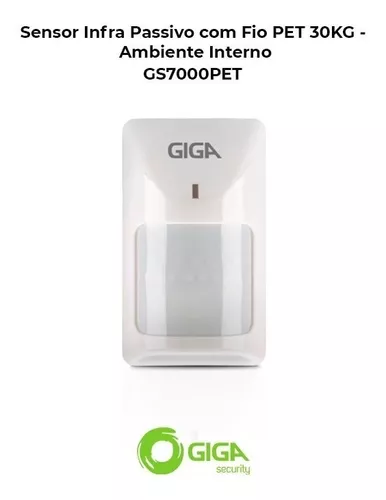 Sensor Infravermelho Passivo Giga Security GS7000PET PET c/ Fio 30kg