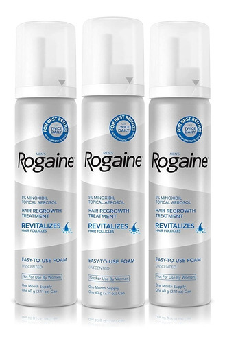 Imagen 2 de 9 de Men´s Rogaine Foam 5% Three Month Supply