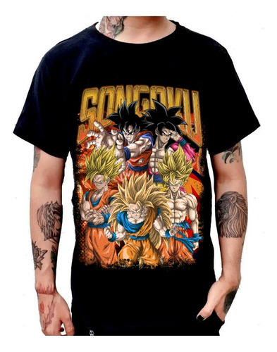 Playera Goku Dragon Ball Z Esferas Del Dragon Fases